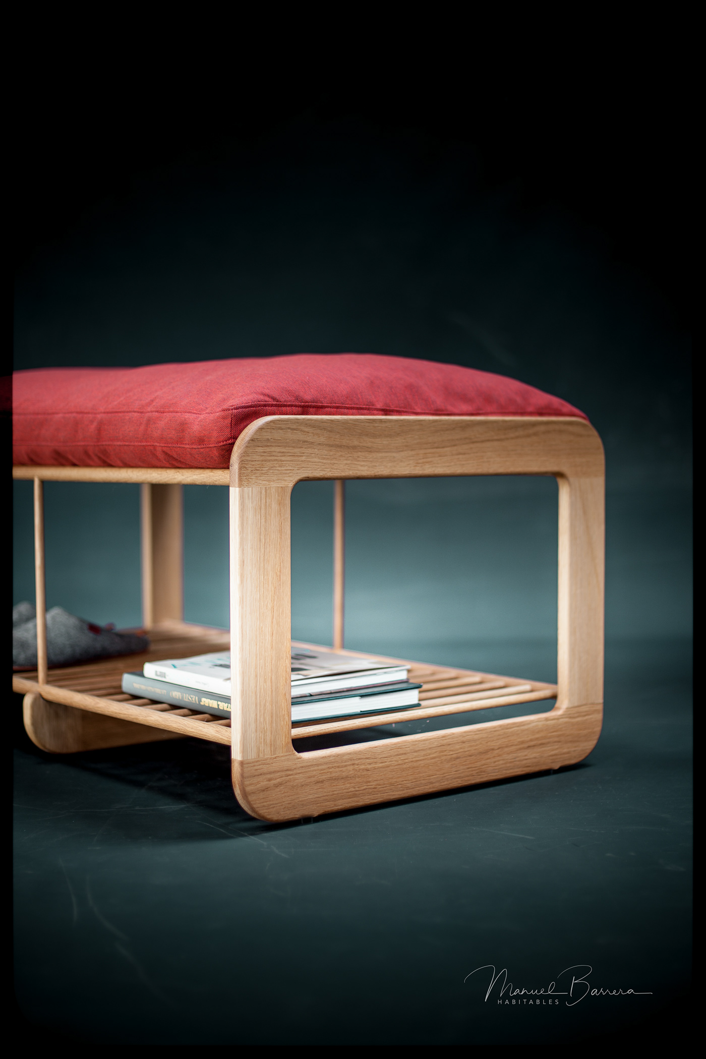 70s Low Bench，Shoe changing stool，woodiness，