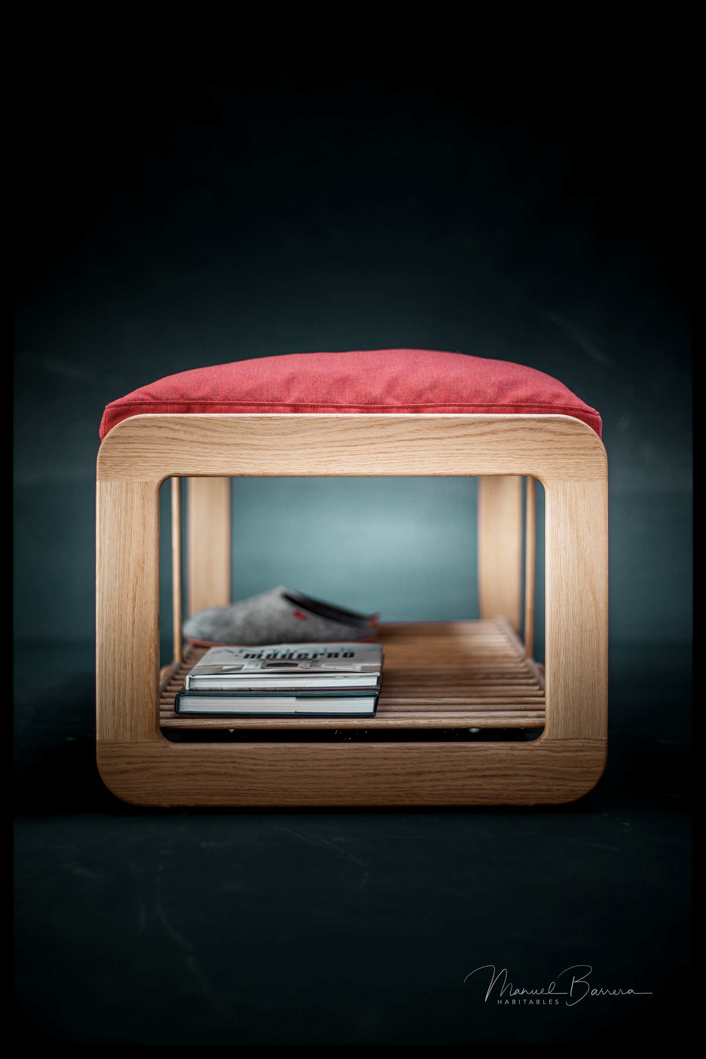 70s Low Bench，Shoe changing stool，woodiness，