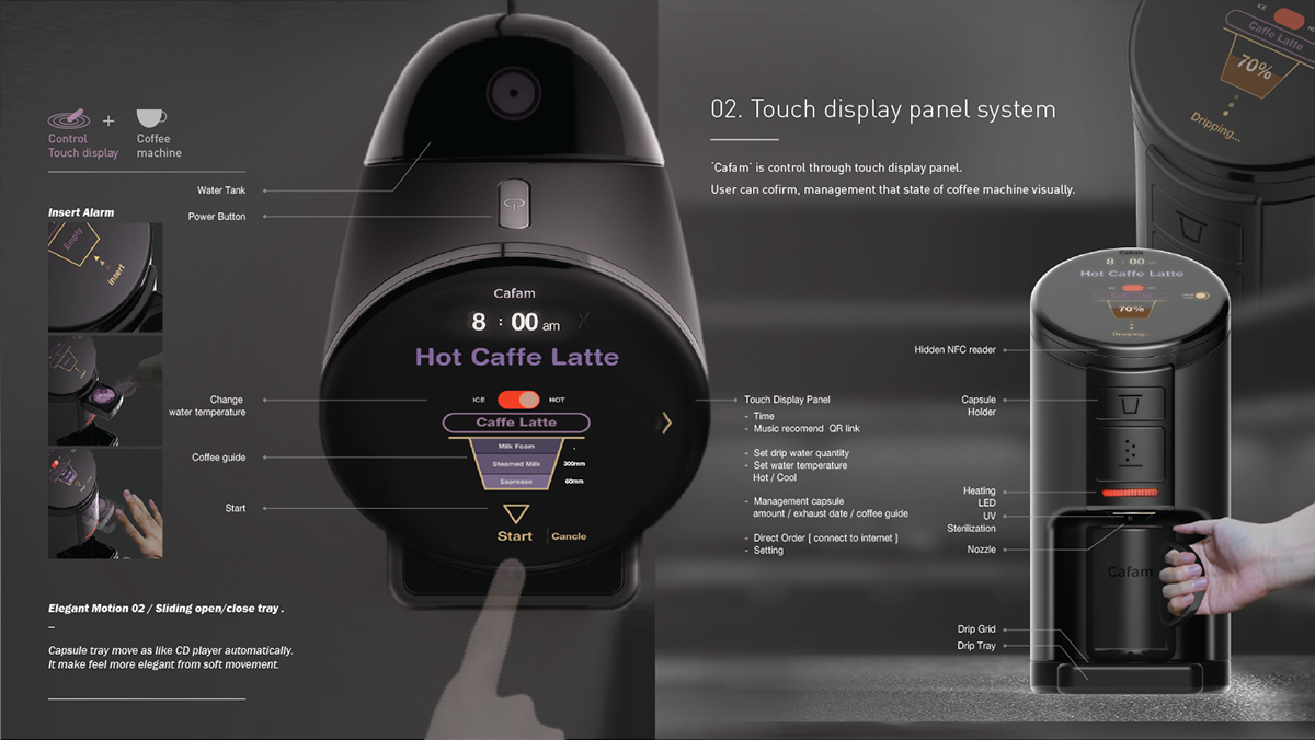 Coffee machine，Touch ，black，intelligence，Kitchenware，