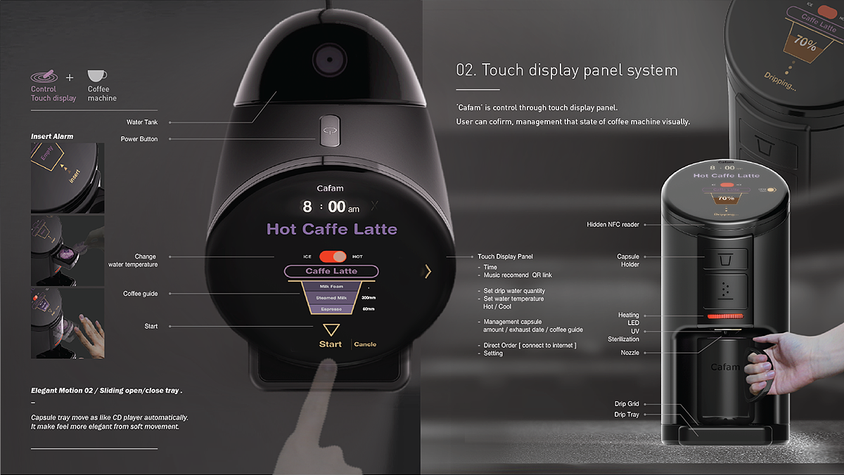 Coffee machine，Touch ，black，intelligence，Kitchenware，