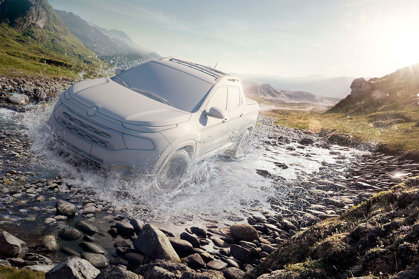 personality，outdoors，automobile，Fiat toro，Fiat Toro，modeling，Render，