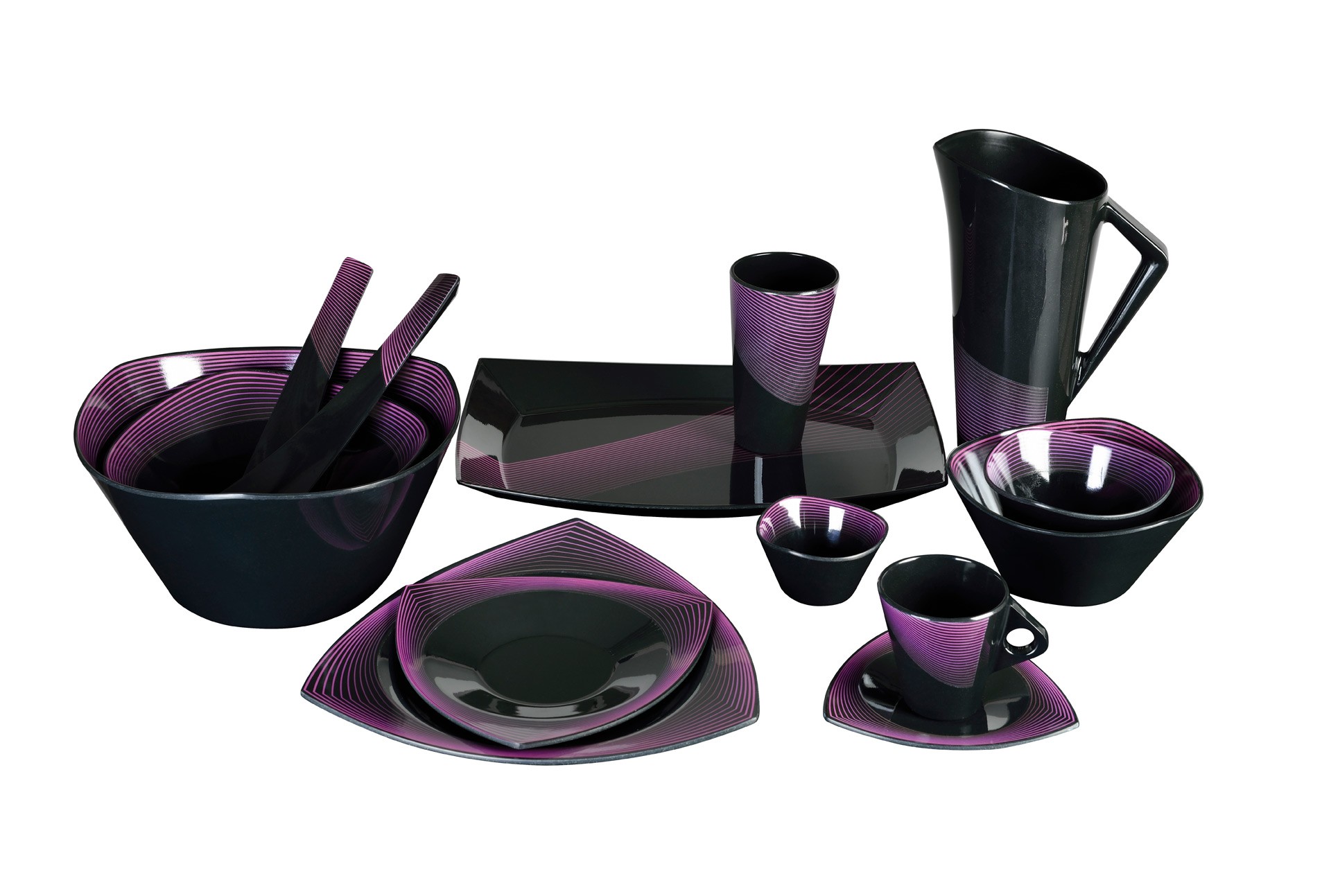 tableware，stripe，black，Set tableware，Karim，