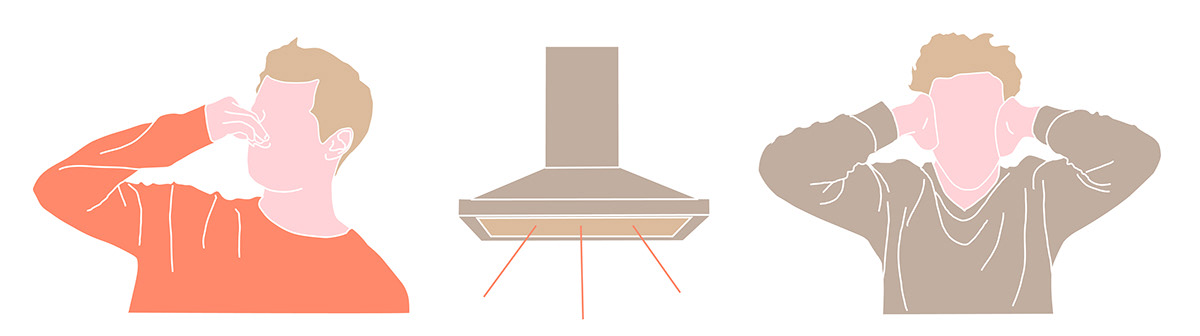 Ventilation hood，household electrical appliances，Noise prevention，Easy to clean，