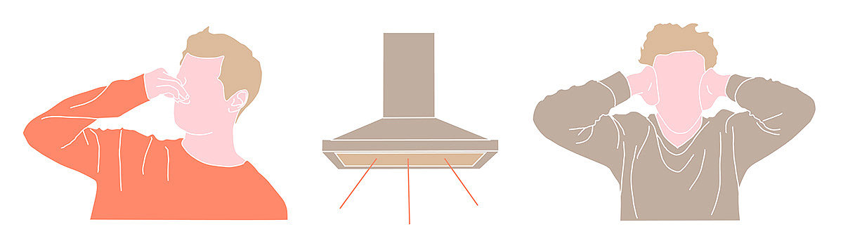 Ventilation hood，household electrical appliances，Noise prevention，Easy to clean，