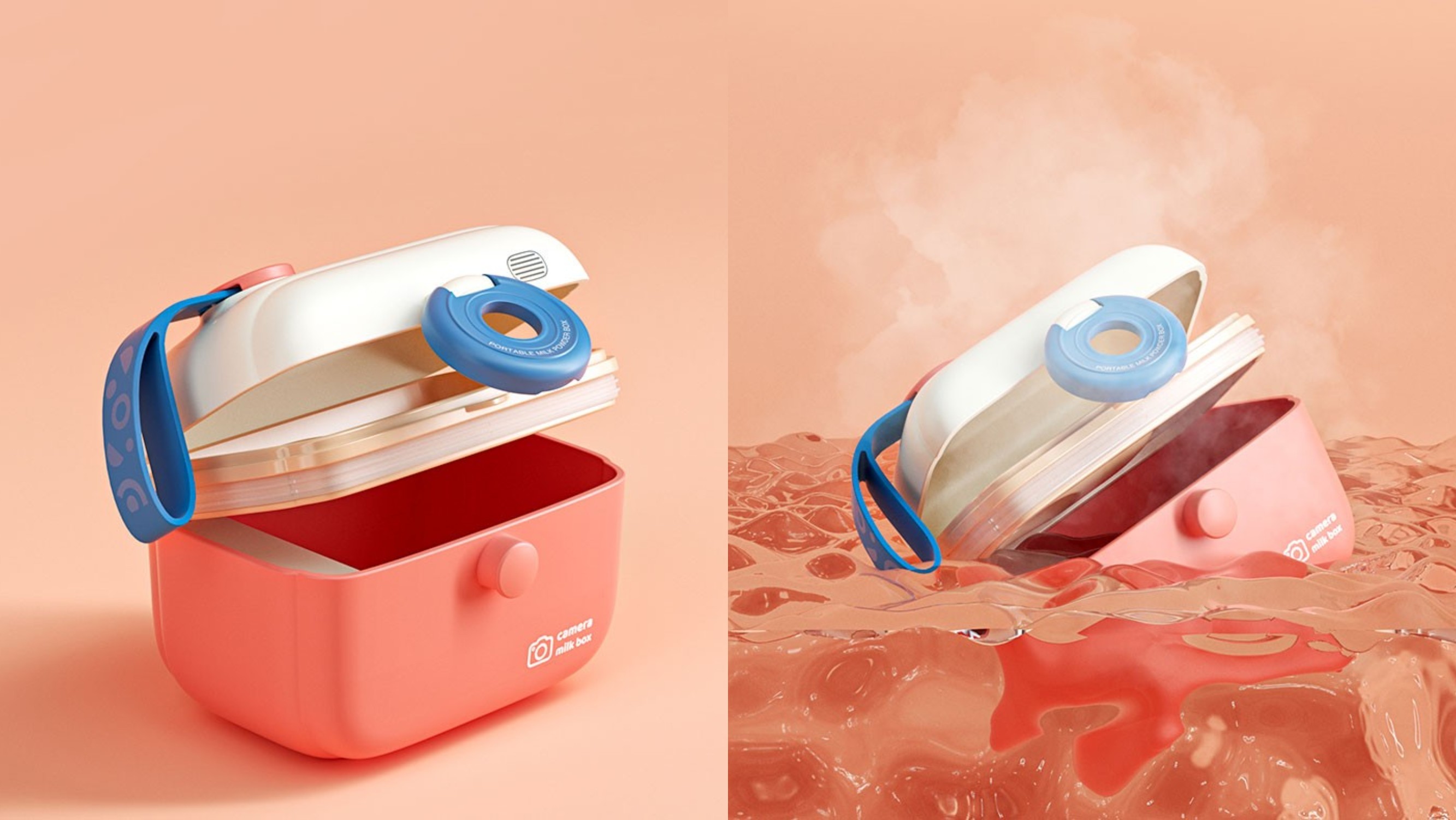 industrial design，Maternal and infant products，Pregnant and infant children，Milk powder box，Camera modeling，