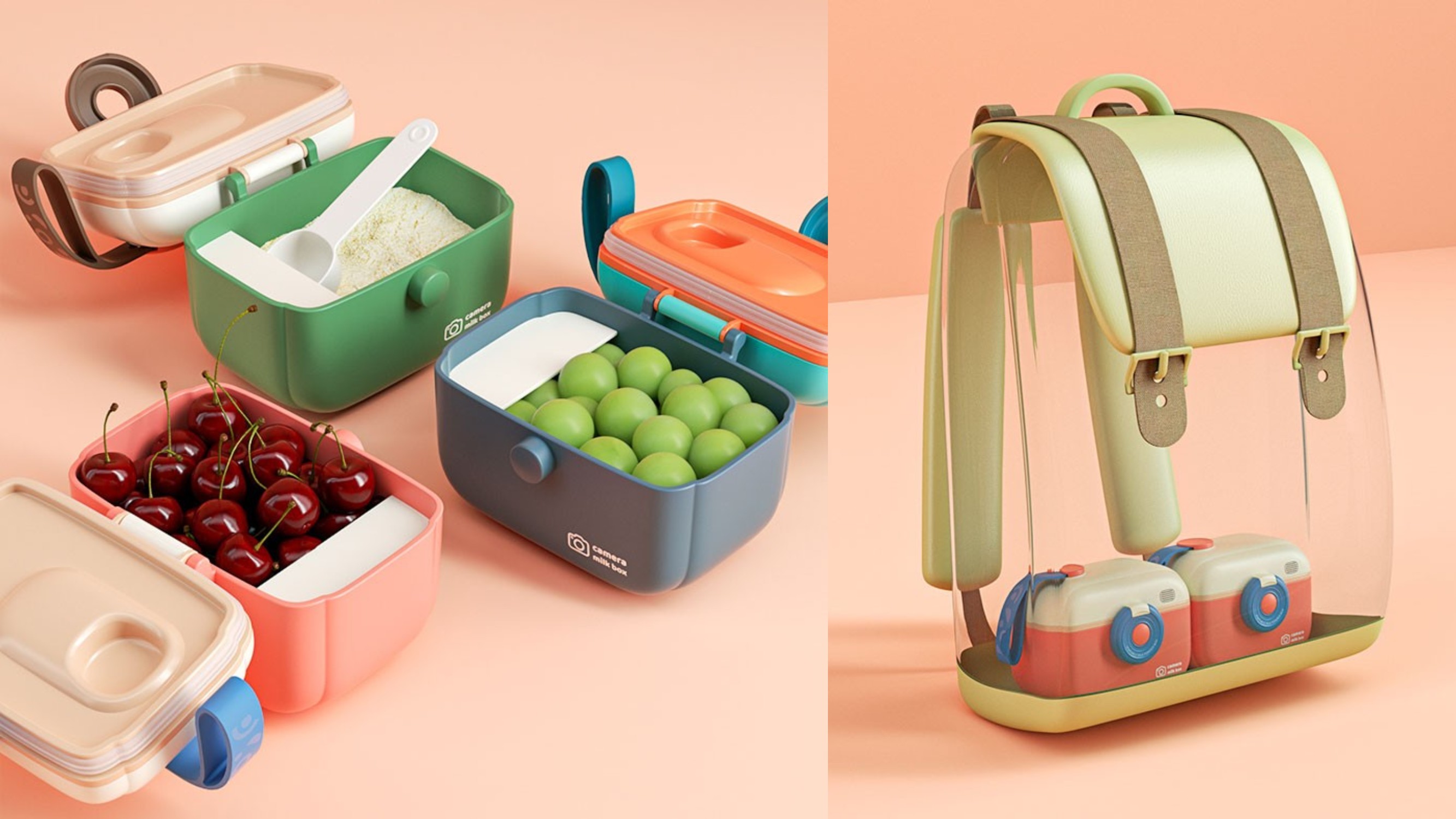 industrial design，Maternal and infant products，Pregnant and infant children，Milk powder box，Camera modeling，