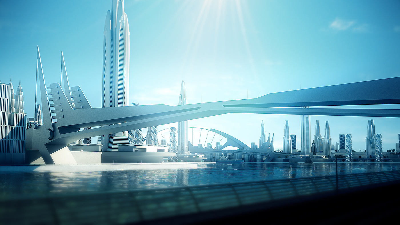 canal，concept，city，animation，