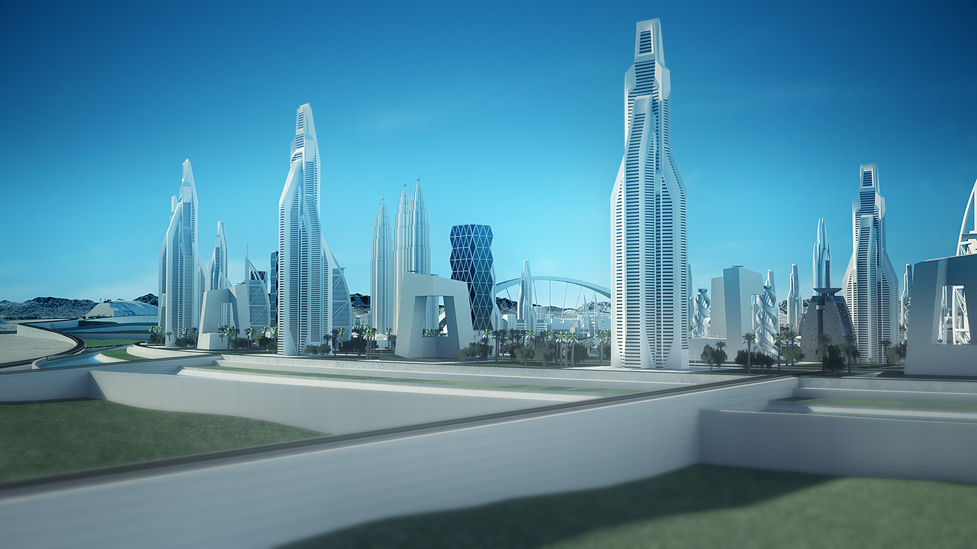 运河,概念,城市,动画