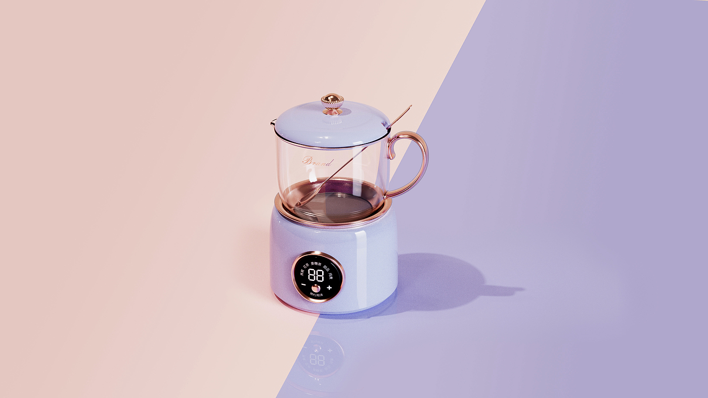 Household appliances，industrial design，Household appliances，product design，Macro wing design，Product rendering，Health cup，Colorful jingle，