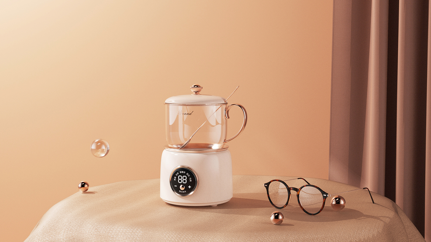 Household appliances，industrial design，Household appliances，product design，Macro wing design，Product rendering，Health cup，Colorful jingle，