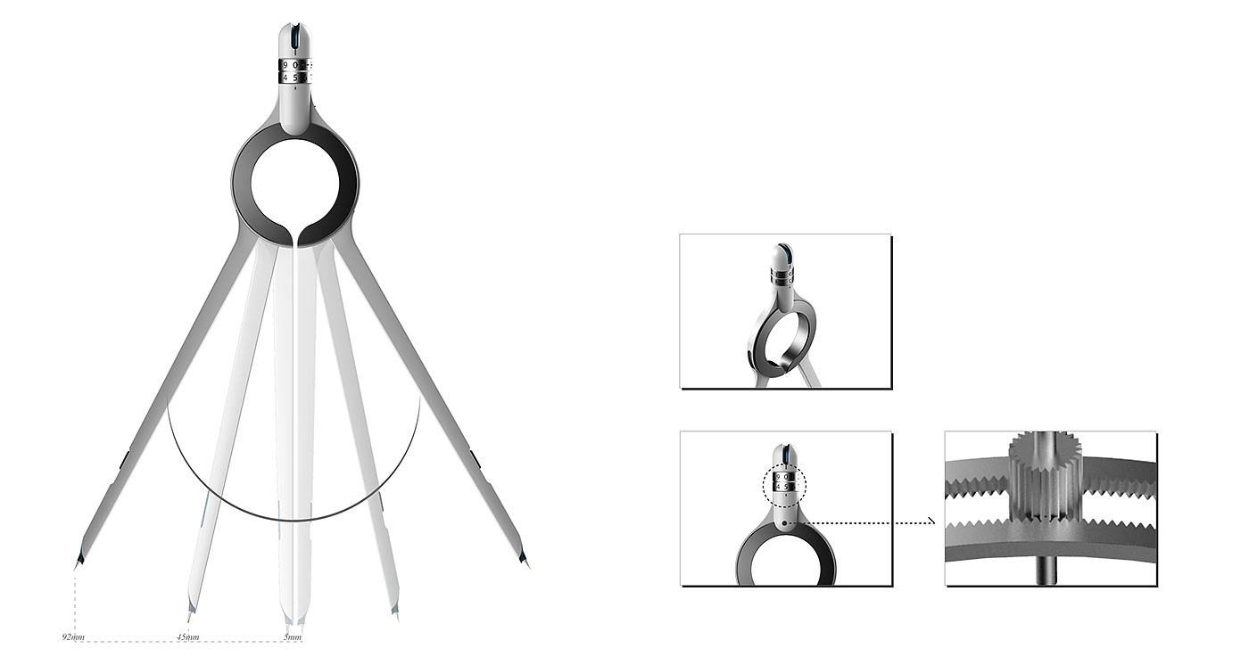 Circular moment，drawing tools ，Ruler compass，ruler，radius，