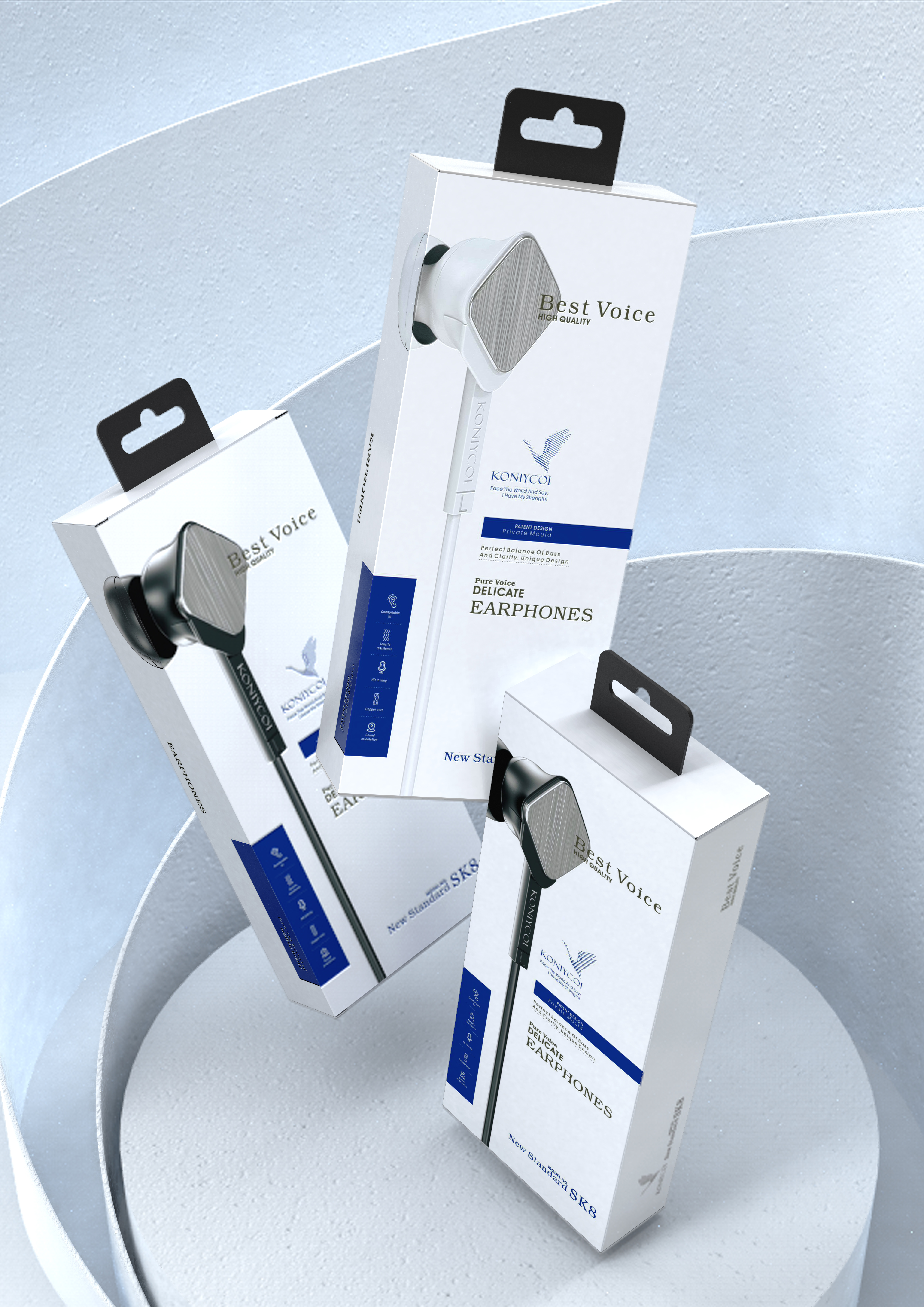 Digital electronics，headset，3C Electronics，Electronic packaging，Product packaging，3D rendering，packing design，