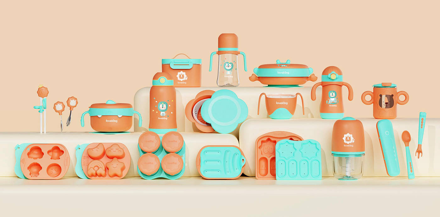 Feeding products，Maternal and infant products，Water cup，tableware，packing design，IP Design，