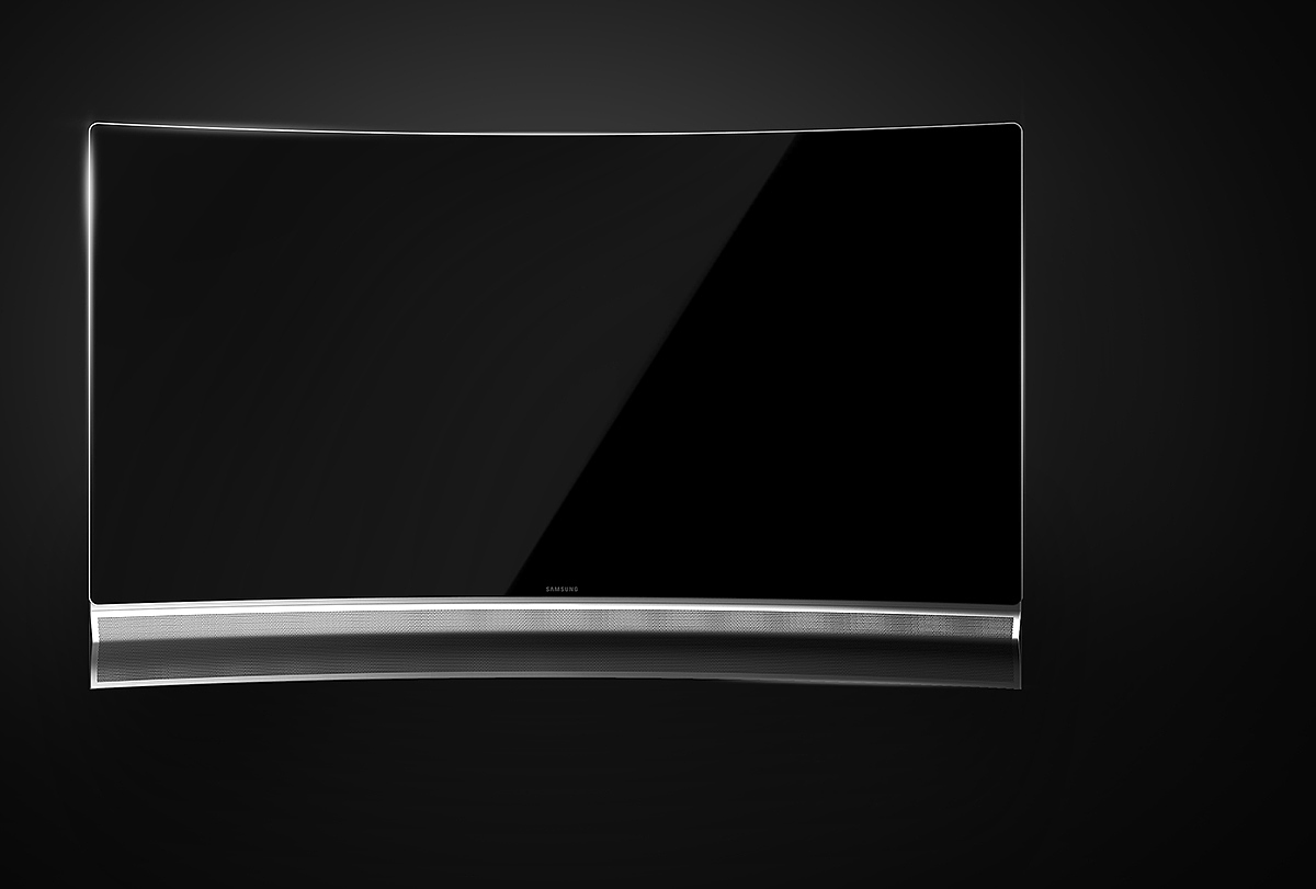 Samsung，TV TV，visual illusion ，float，curved surface，thin，