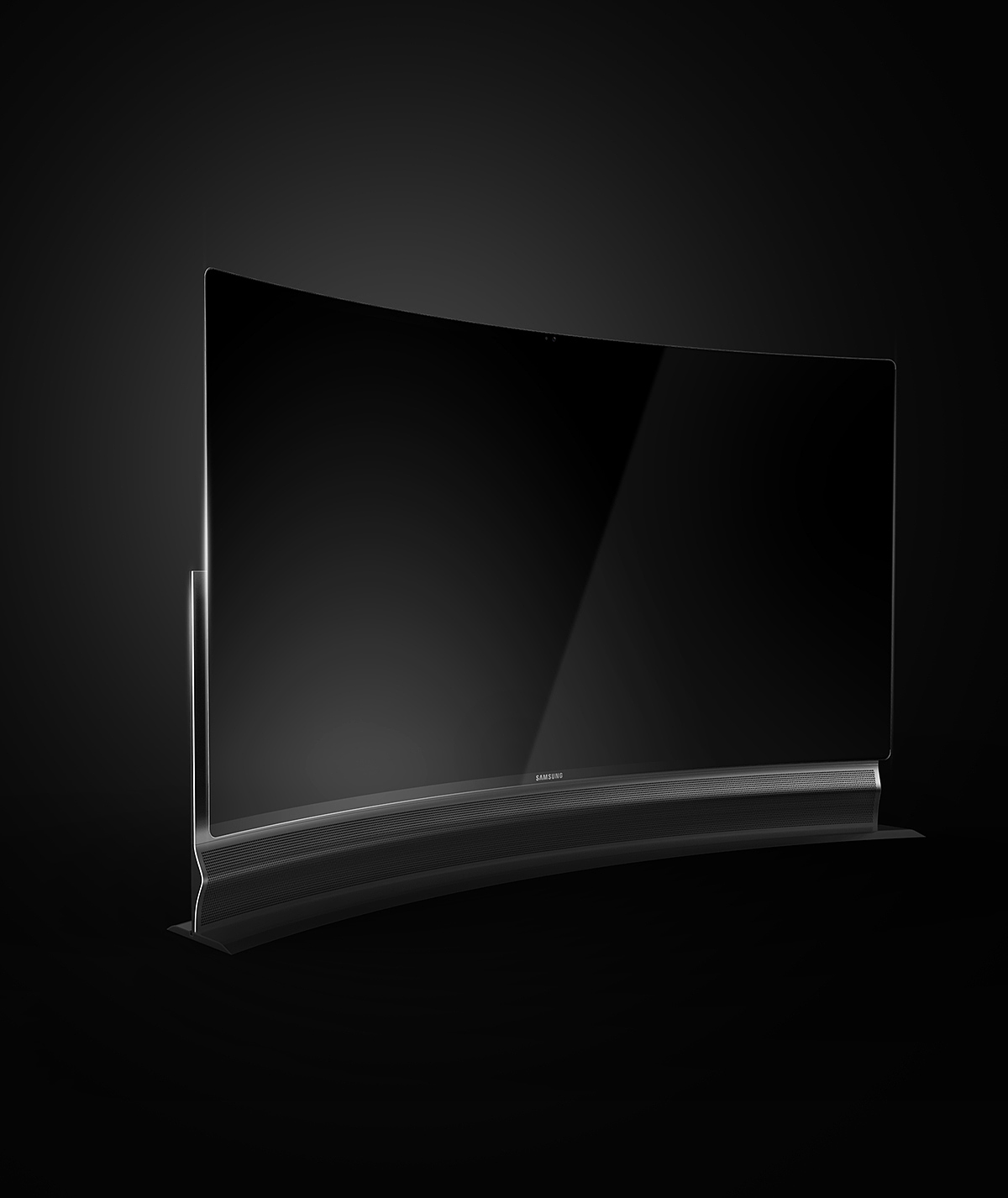 Samsung，TV TV，visual illusion ，float，curved surface，thin，
