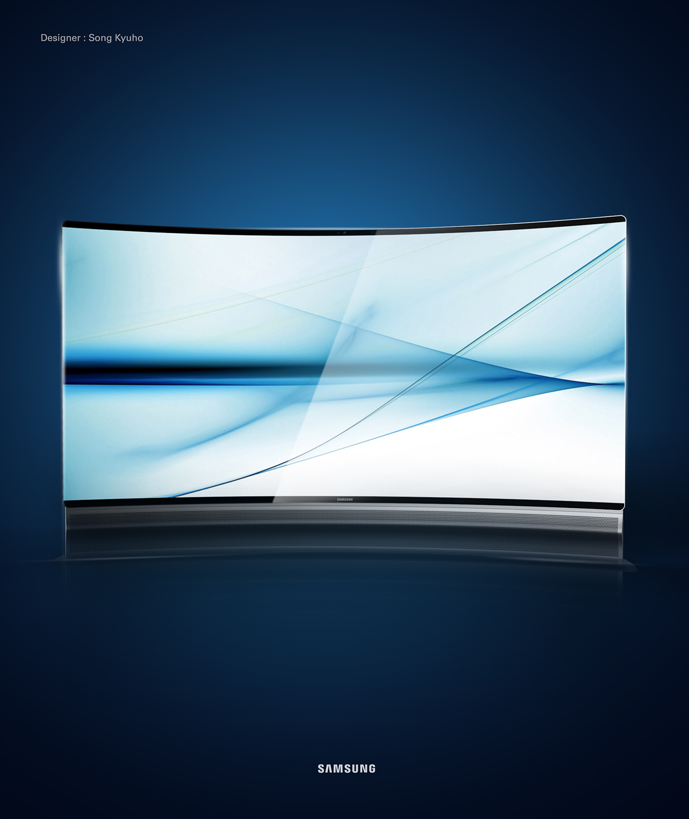 Samsung，TV TV，visual illusion ，float，curved surface，thin，