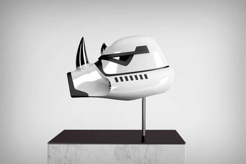 elephant，black and white，Stormtrooper，Helmet，animal，