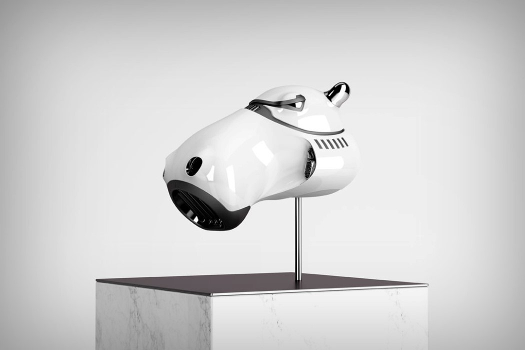 elephant，black and white，Stormtrooper，Helmet，animal，