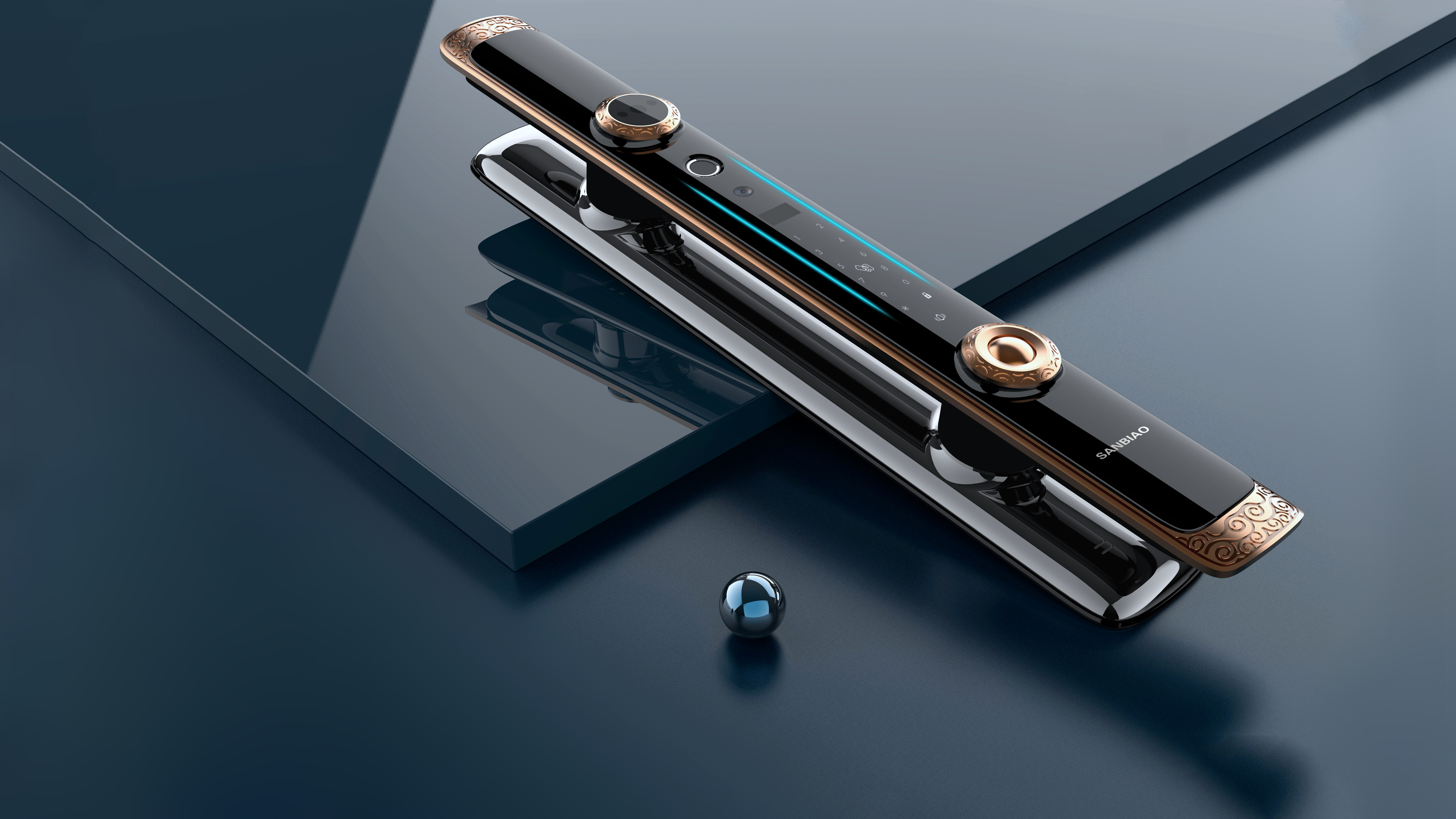 Smart home，Intelligent door lock，modern stylish，