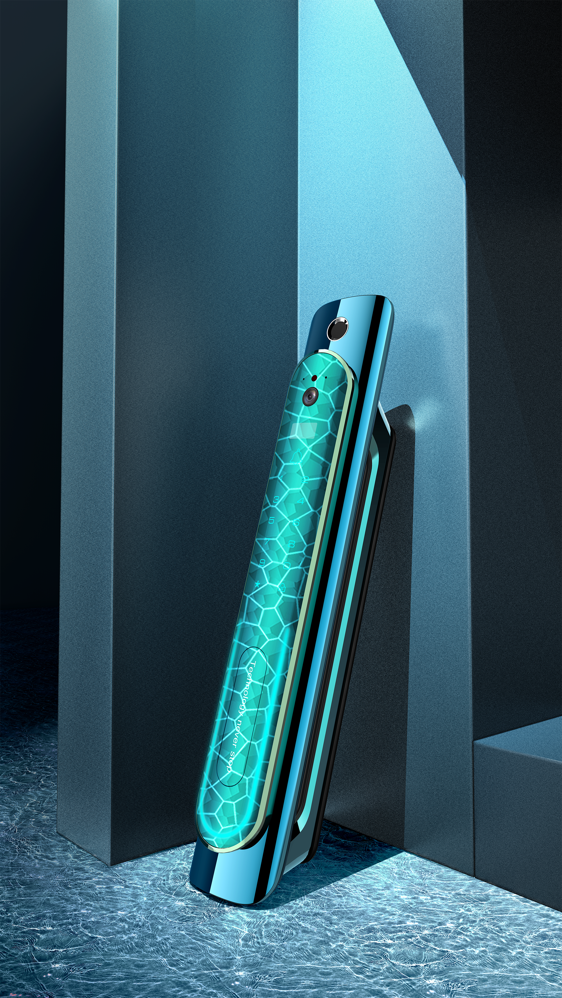 Intelligent door lock，Smart home，Intelligent digital，fashion，trend，texture，