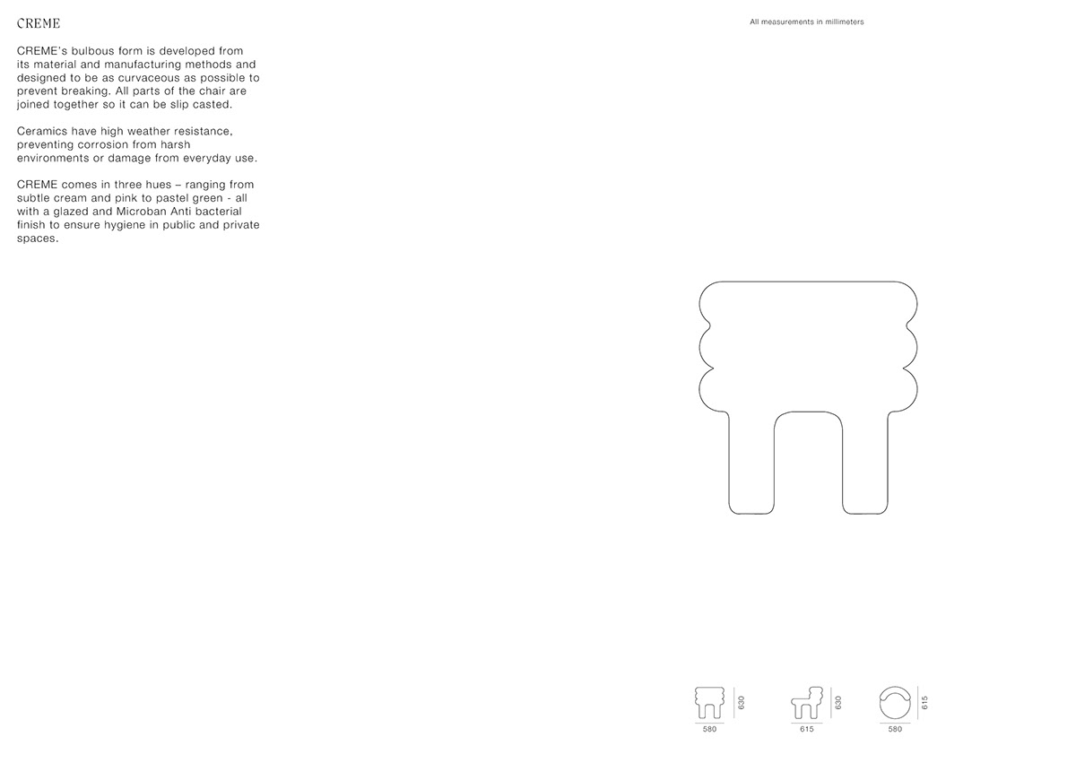 chair，product design，Ceramic structure，
