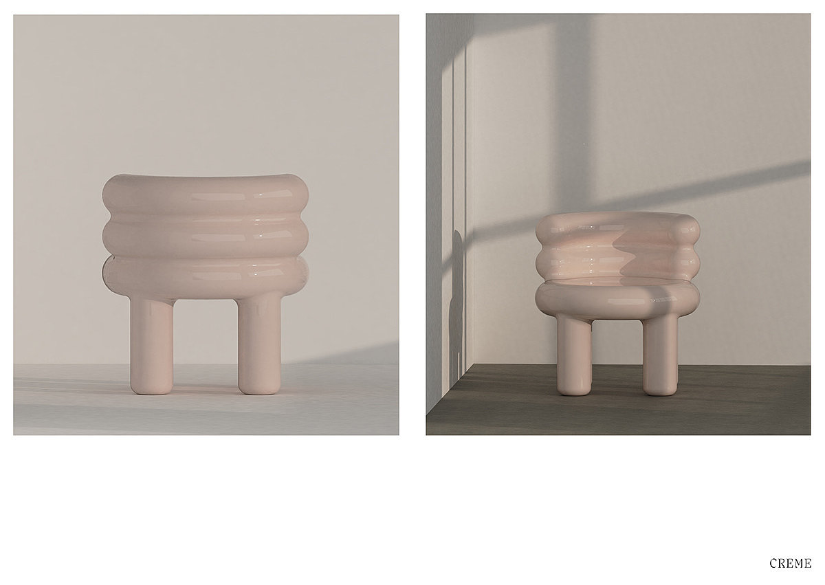 椅子，产品设计，陶瓷结构，