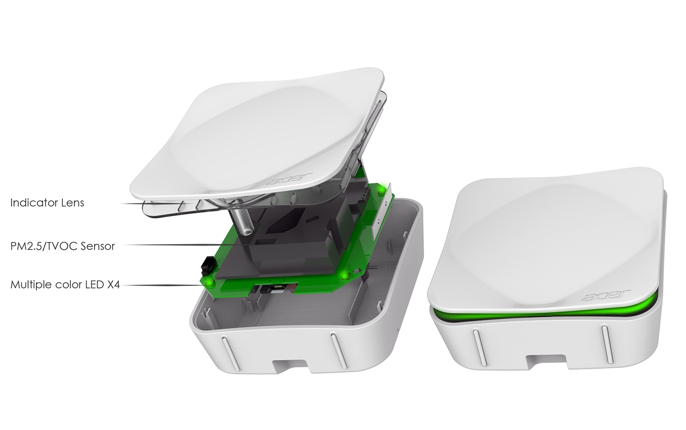 acer，intelligence，air，monitor，white，