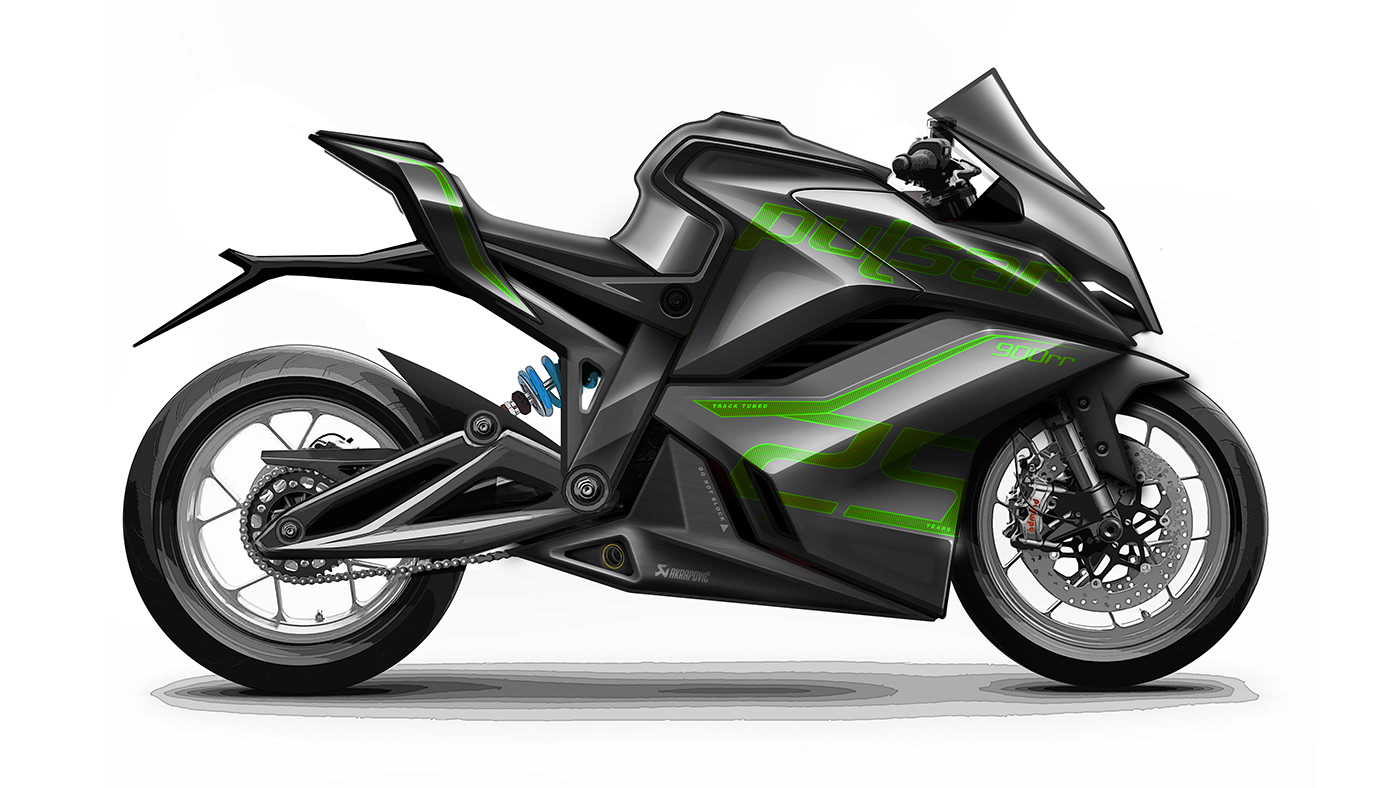 Bajaj pulsar 900rr，New flagship super bike，Sharp shape，Track bicycle，Sense of future，