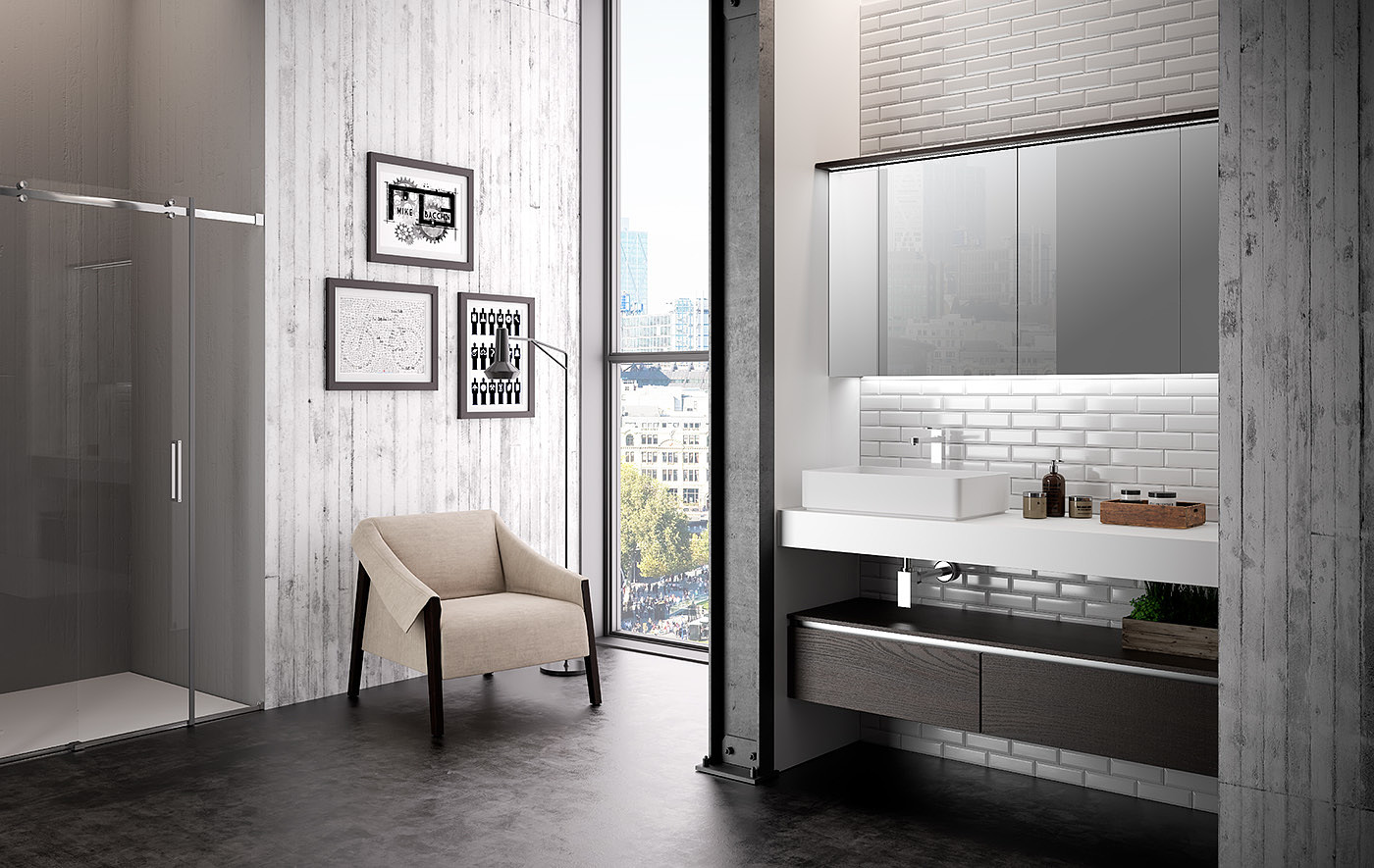 Bathroom design，Render，Interior，