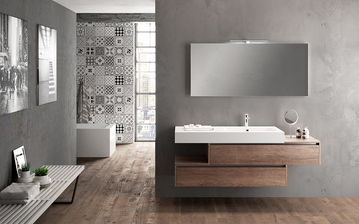 Bathroom design，Render，Interior，