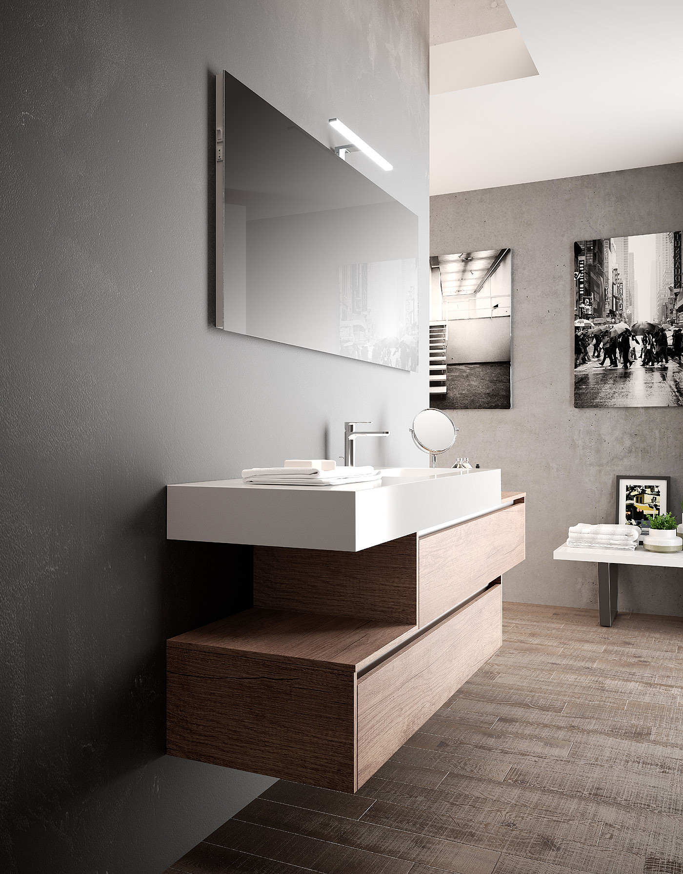 Bathroom design，Render，Interior，