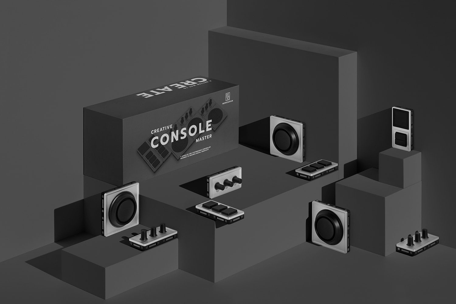 Monogram，modularization，Creative console，Interface，Multiple functions，