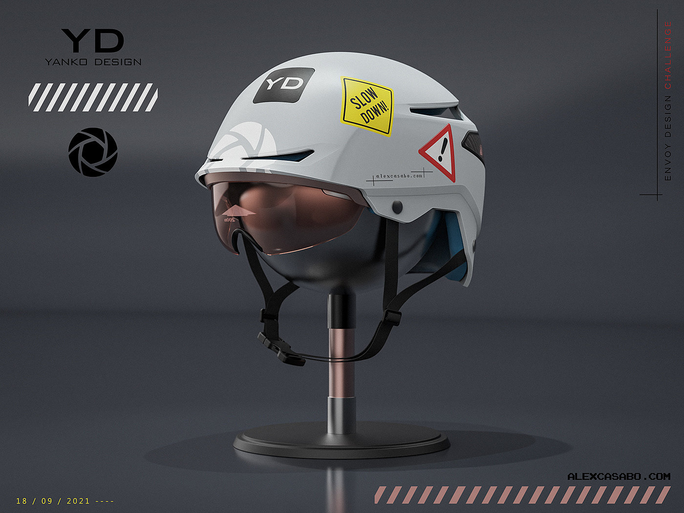 Bicycle，Helmet，Render，