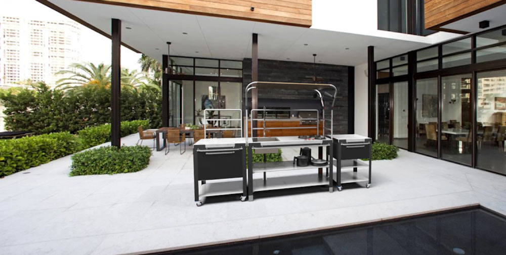 satellite，innovate，modularization，customized，portability，Outdoor kitchen，conceptual design，