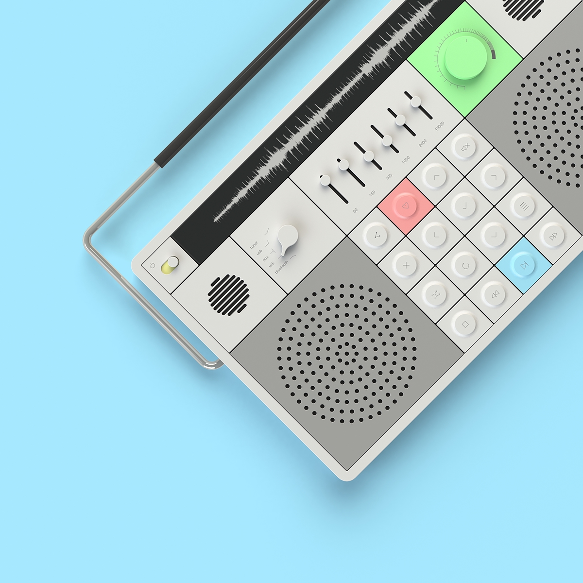 Design，product，colour，radio reception，sound recording，