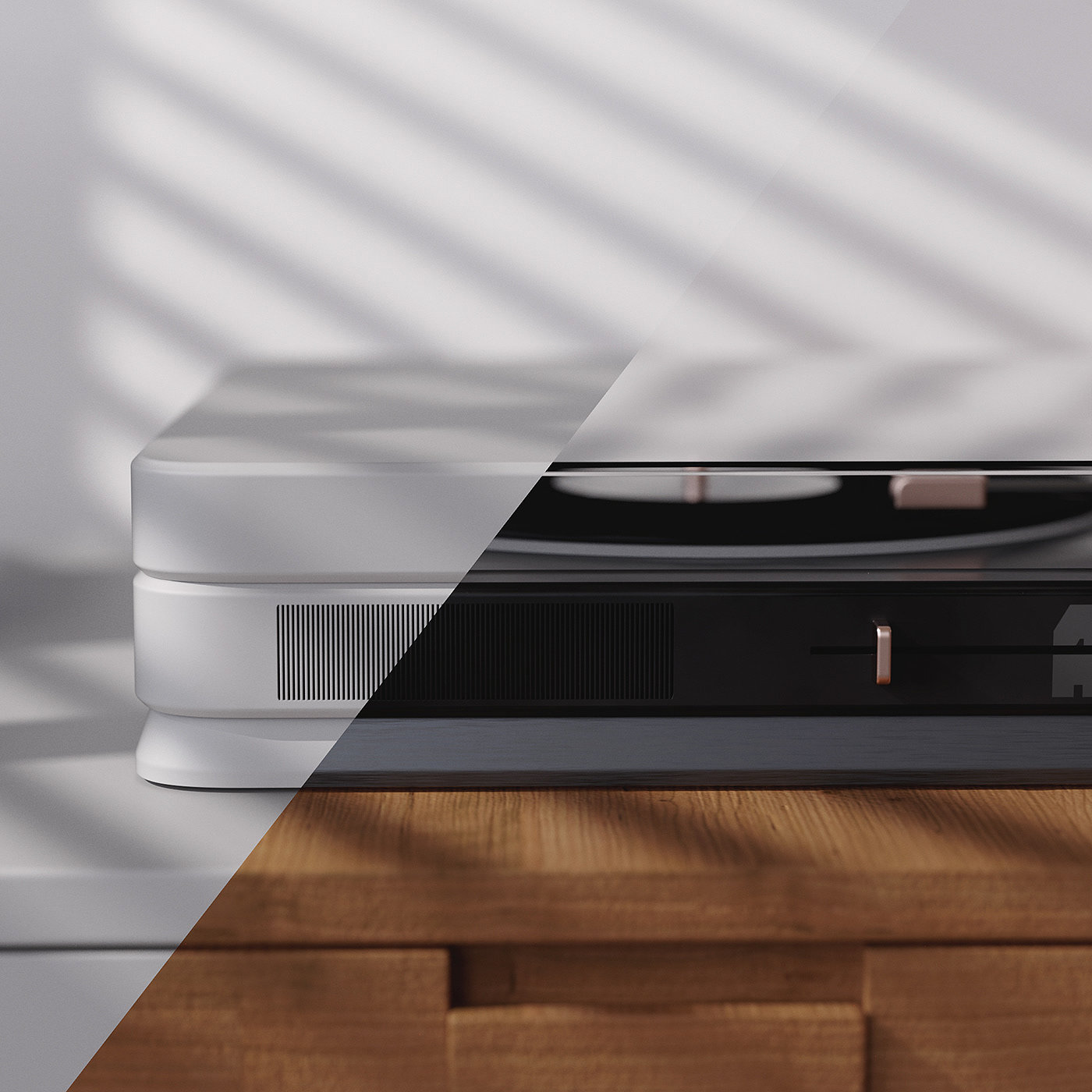 product design，player，Turntable concept，Modeling and rendering，