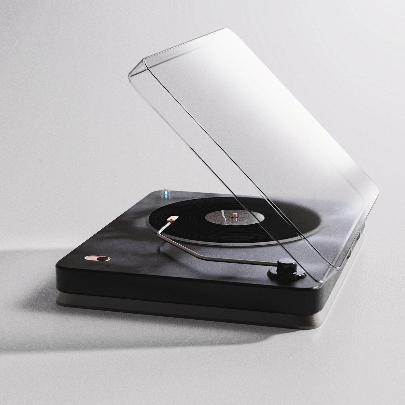 product design，player，Turntable concept，Modeling and rendering，