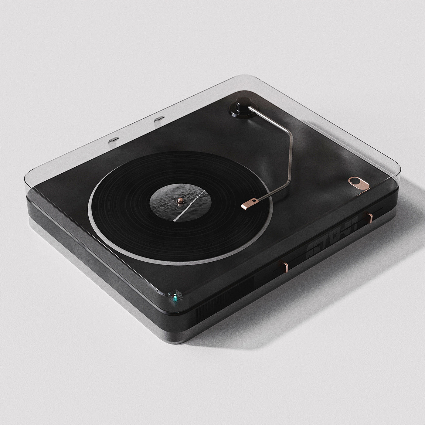 product design，player，Turntable concept，Modeling and rendering，