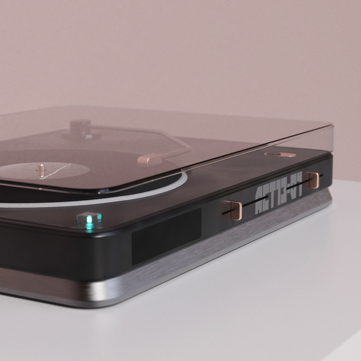 product design，player，Turntable concept，Modeling and rendering，