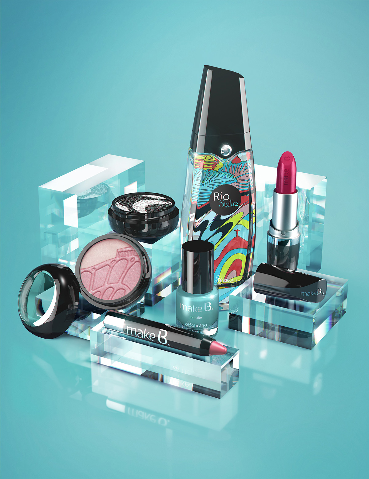 skin care products，Cosmetics，Lipstick，Model，Render，