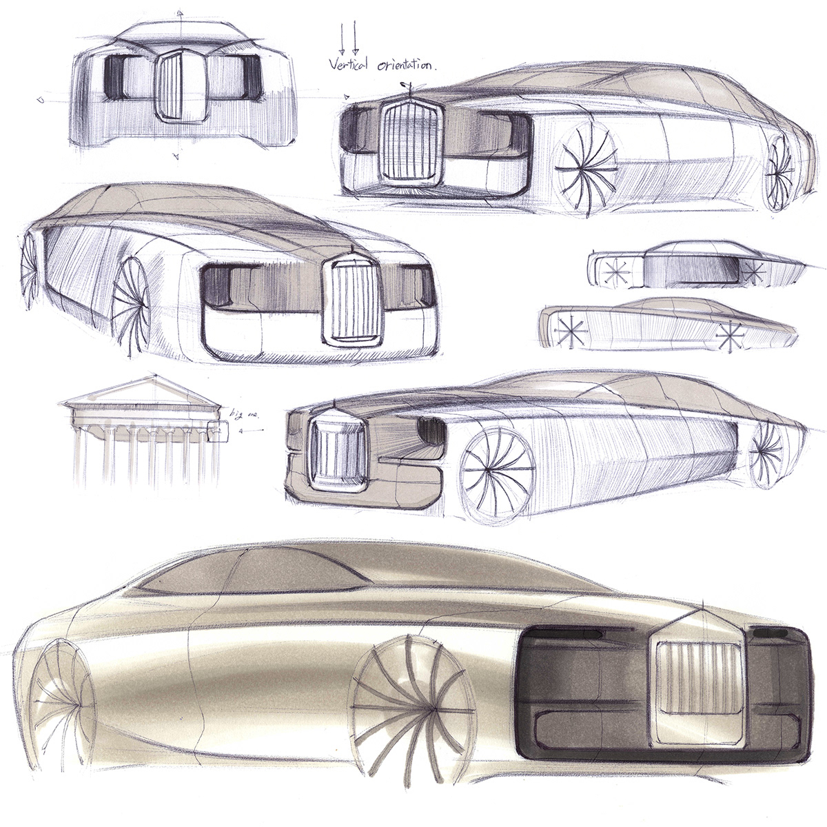 Sketch book，automobile，product design，