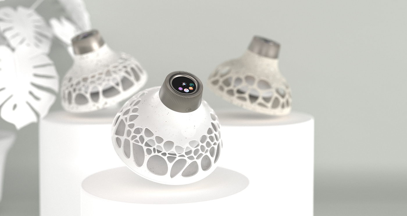product design，speaker，Voronoi，Recycled materials，