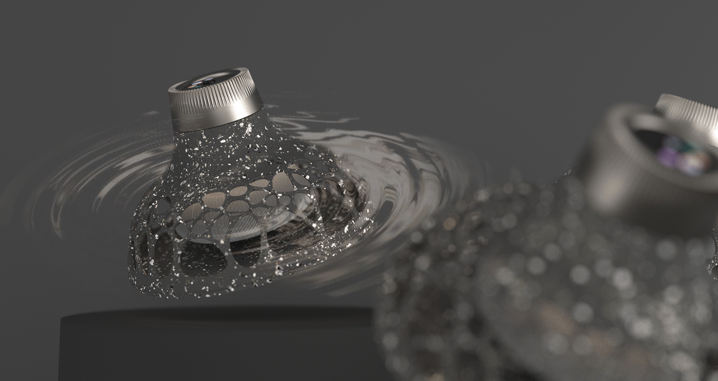 product design，speaker，Voronoi，Recycled materials，