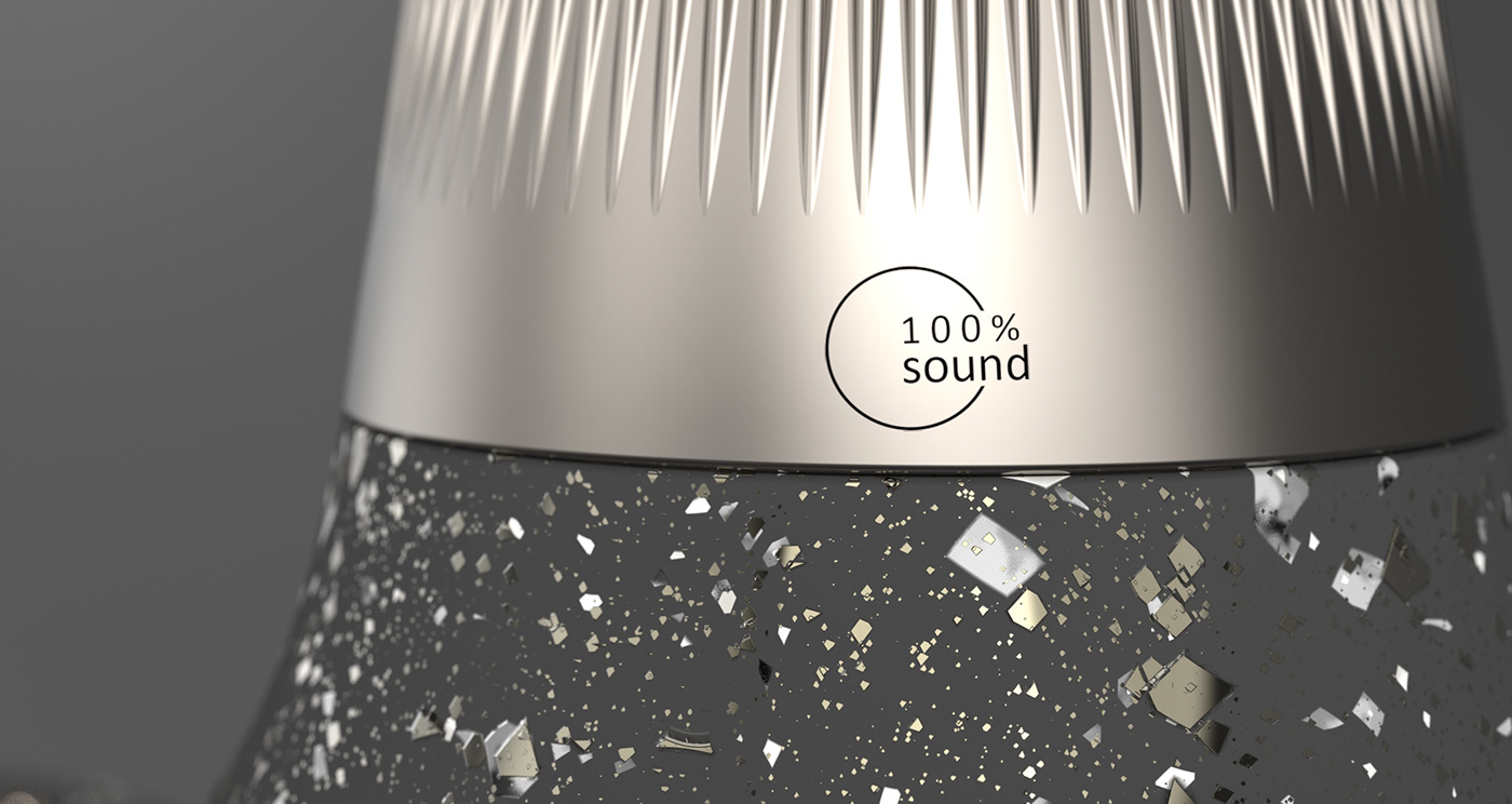 product design，speaker，Voronoi，Recycled materials，