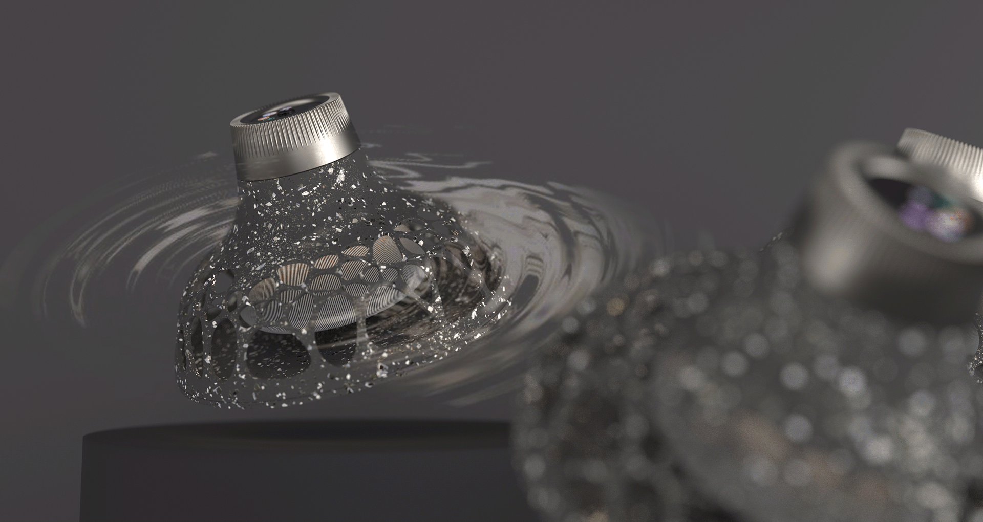 product design，speaker，Voronoi，Recycled materials，