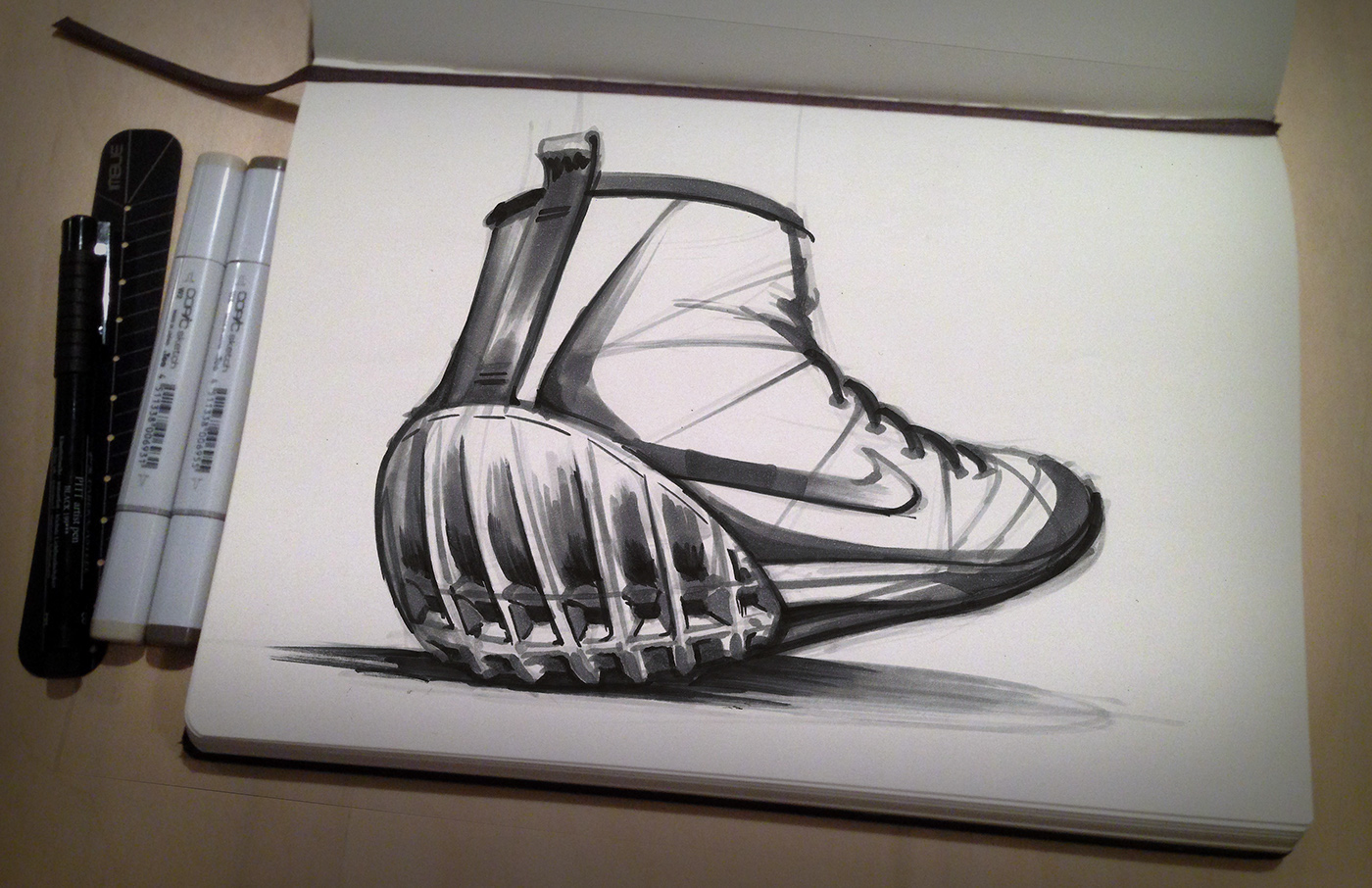 Hand drawn，draft，illustrated book，shoes，conceptual design，