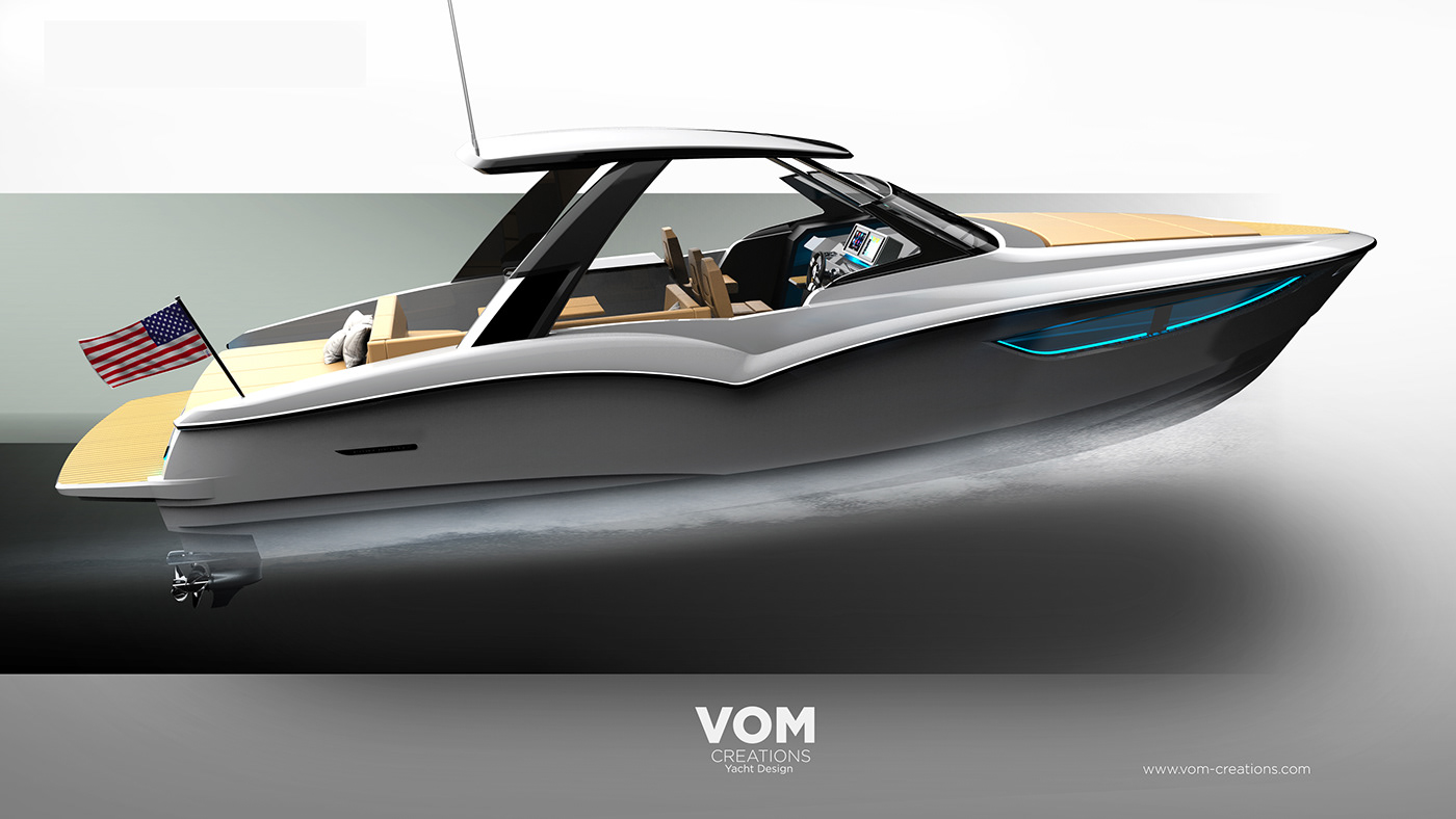 NEW AMERICAN CLASSIC，Streamlined design，Smooth lines，Speedboat，