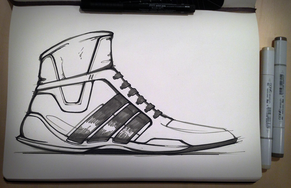 Hand drawn，draft，illustrated book，shoes，conceptual design，