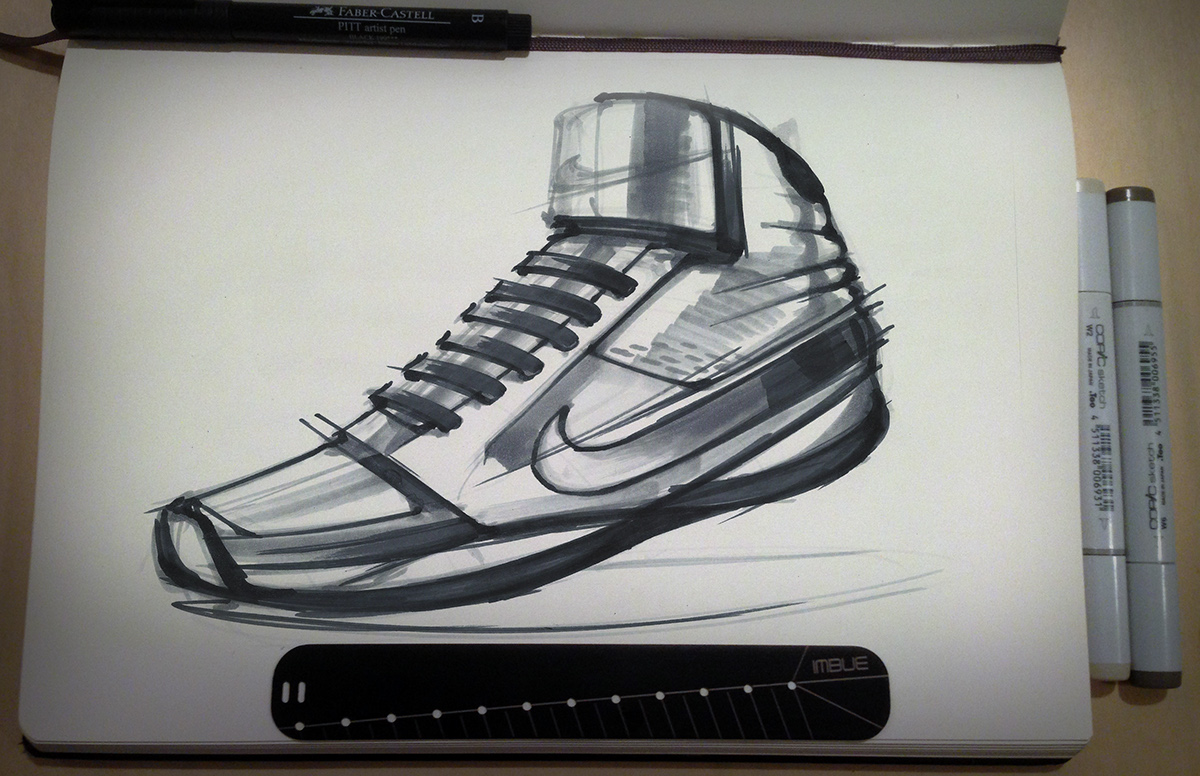 Hand drawn，draft，illustrated book，shoes，conceptual design，