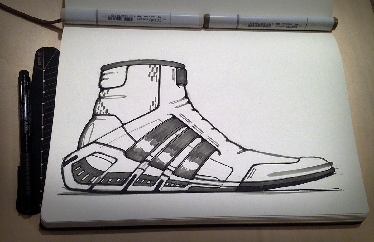 Hand drawn，draft，illustrated book，shoes，conceptual design，